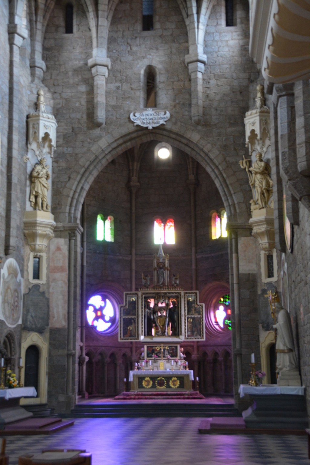 Inside of St. Procopius Basilica in Třebíč